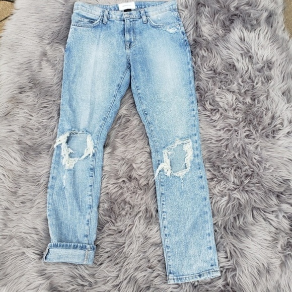 NEW Current Elliott THE FLING Distressed Jeans 23 - Picture 1 of 8